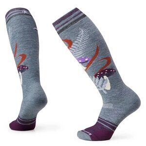 SmartWool Snowboard Full Cushion Fungi Fabulous OTC Socks Womens LG Pewter Blue